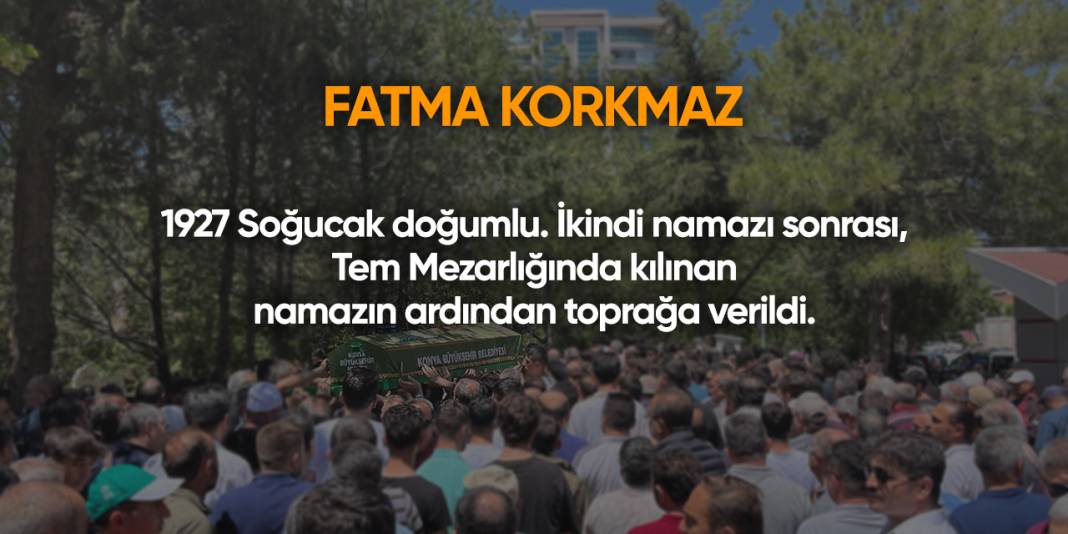Konya'da bugün vefat edenler | 5 Mart 2025 5